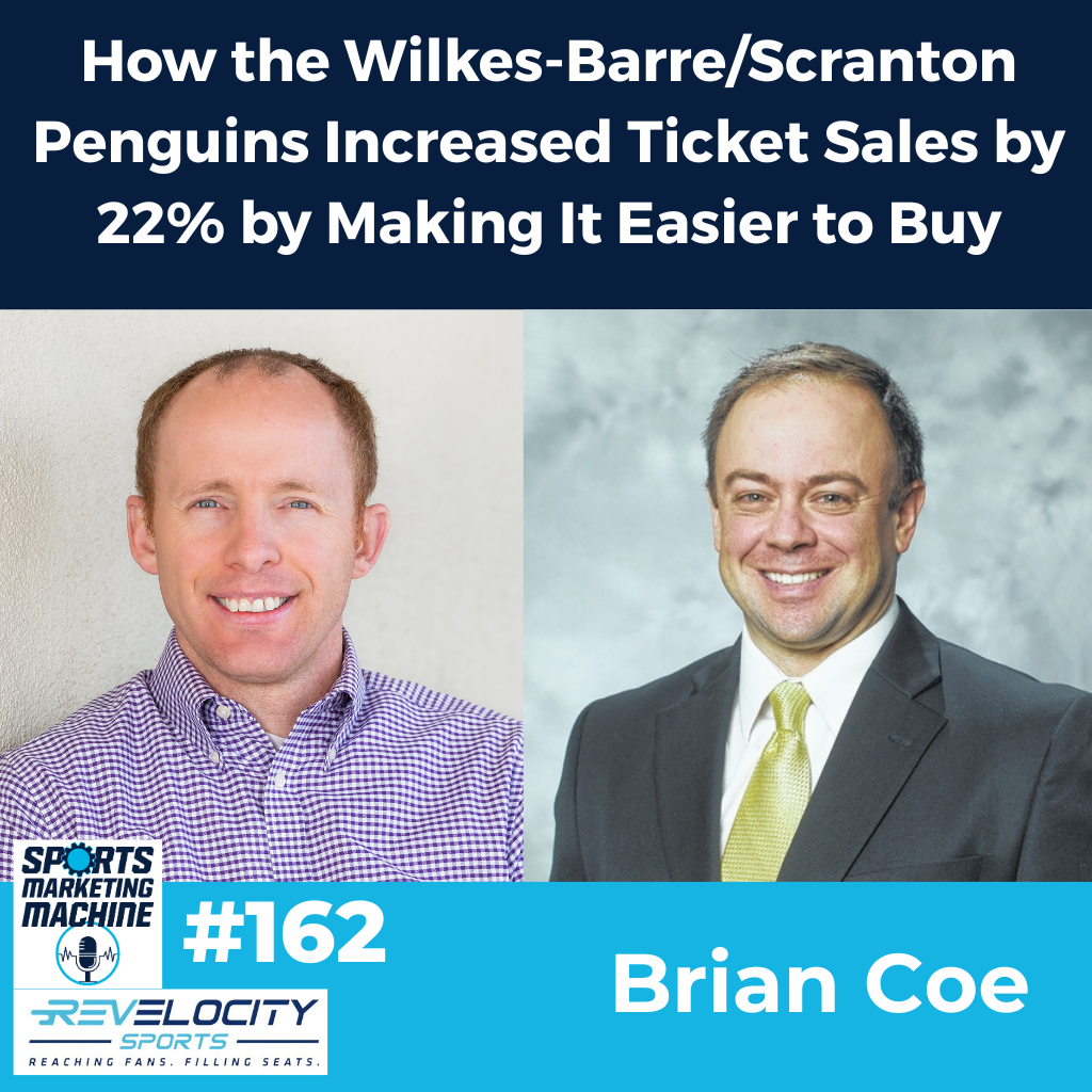 Most teams think they have a traffic problem… but it’s actually a buying experience problem. In this episode, Jeremy sits down with Brian Coe of the Wilkes-Barre/Scranton Penguins to break down how simplifying the ticket purchase process led to a 22% increase in sales and a 111% jump in conversions through FEVO. If you want more fans to actually complete their purchase, this is a must-listen.