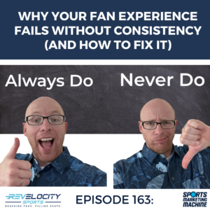 Your customer service problem isn't actually a people problem—it's a consistency problem. When fans get different experiences depending on who they interact with, they blame the organization, not the employee. This episode introduces the non-negotiables framework: simple "always do" and "never do" rules that eliminate guesswork and scale great service across your entire operation. KEY TOPICS COVERED • How inconsistency in fan interactions destroys ticket sales and repeat business • Why your best employee doesn't define your customer experience—your most inconsistent one does • The Cleveland Insight: John DeJulius's non-negotiables framework for scaling service without burnout • Why "always do" and "never do" rules work better than motivation, pizza parties, or lengthy policy manuals • Death by a thousand moments: how one bad interaction overrides five good ones • Why customer service isn't a department—it's an organization-wide responsibility • The direct connection between consistency and revenue: fans return when the experience feels smooth and effortless • Building your organization's always do and never do list: start with 5–7 rules, not 20 • Specific always do rules for ticket sales teams: same-day responses, clear pricing, preparing fans before arrival • Specific never do rules: don't make fans search, don't overcomplicate offers, don't treat all fans identically • How to implement consistency at every touchpoint: parking, ticketing, concessions, guest services, sales calls • Testing your consistency: Does your fan experience change depending on who they talk to?