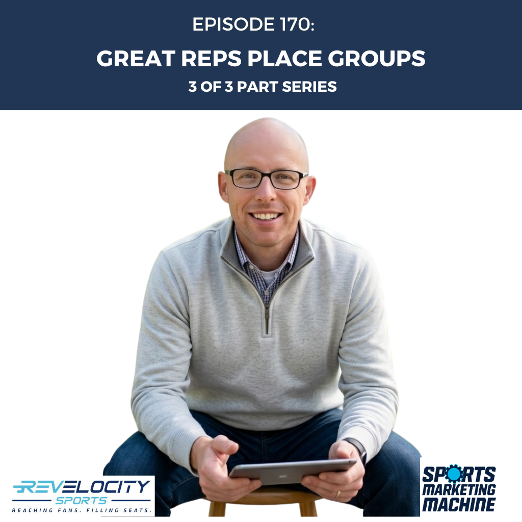 Most group sales reps are order takers. The buyer asks for a date, the rep says yes, and the marquee game ends up at 55% capacity while groups scatter across midweek nights with no draw. In Episode 170 of the Sports Marketing Machine Podcast, Jeremy Neisser closes out the Group Sales 101 series by breaking down the most strategic piece of the puzzle: building an A / B / C game calendar before the season starts, leading every conversation with marquee dates, and using groups as an attendance strategy — not just a revenue line. This is the mindset shift that turns a good group sales department into a great one.