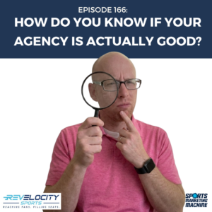 Most sports teams hire an agency to sell more tickets — then evaluate them on impressions, clicks, and CPM. In Episode 166, Jeremy Neisser breaks down why those vanity metrics are misleading, what an outside marketing partner can and can't control, and the conversion-focused metrics that actually tell you whether your agency is earning its fee. A practical episode for any marketing director, ticket sales leader, or revenue officer evaluating an outside partner this season.