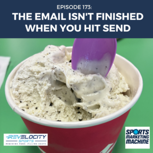 Most sports teams know exactly who their fans are — the fireworks families, the premium buyers, the last-minute deal seekers — and still send every one of them the same email blast. In Episode 173, Jeremy Neisser uses a simple ice cream shop analogy to show why that quietly drives fans away, and why the fix isn't better copy or a new platform. It's a system that responds to fan behavior after the send. If you felt the pull of Episode 171 on lifecycle marketing but haven't built anything yet, this is the episode that explains what's actually stopping you.
