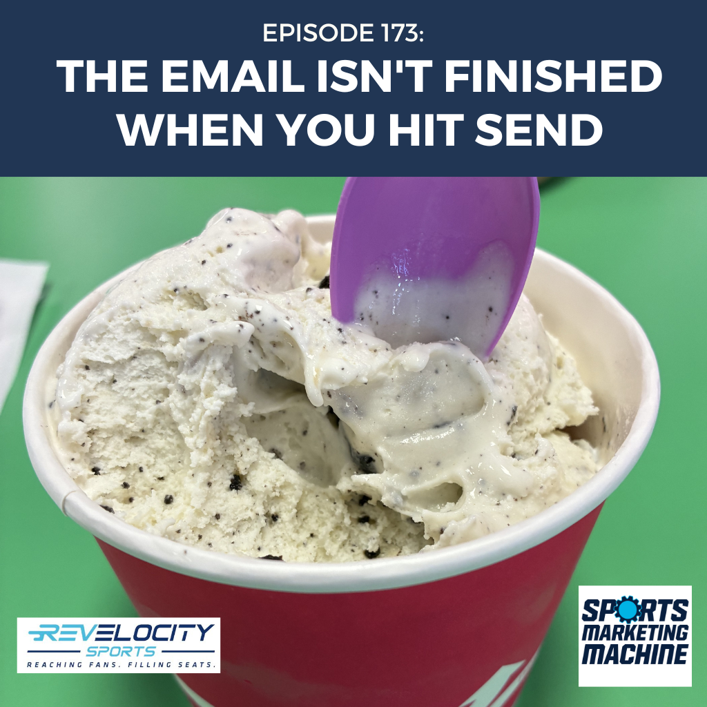 Most sports teams know exactly who their fans are — the fireworks families, the premium buyers, the last-minute deal seekers — and still send every one of them the same email blast. In Episode 173, Jeremy Neisser uses a simple ice cream shop analogy to show why that quietly drives fans away, and why the fix isn't better copy or a new platform. It's a system that responds to fan behavior after the send. If you felt the pull of Episode 171 on lifecycle marketing but haven't built anything yet, this is the episode that explains what's actually stopping you.